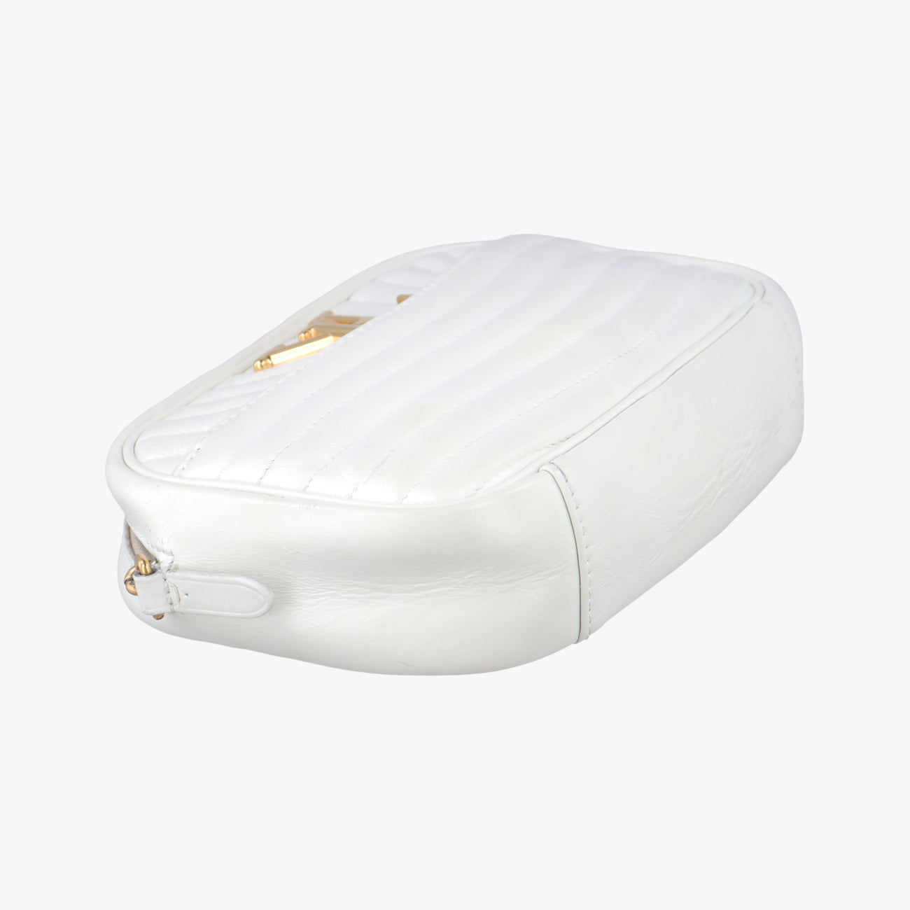 Secondhand Louis Vuitton New Wave Camera White Leather M53863 shoulderbag | stylenewstar