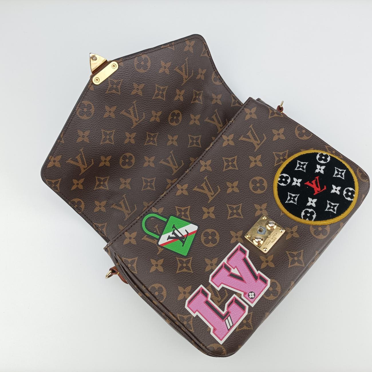 Pre-owned Louis Vuitton Pochette MéTIS MM Brown×multi Monogram Patches M43991 shoulderbag | stylenewstar