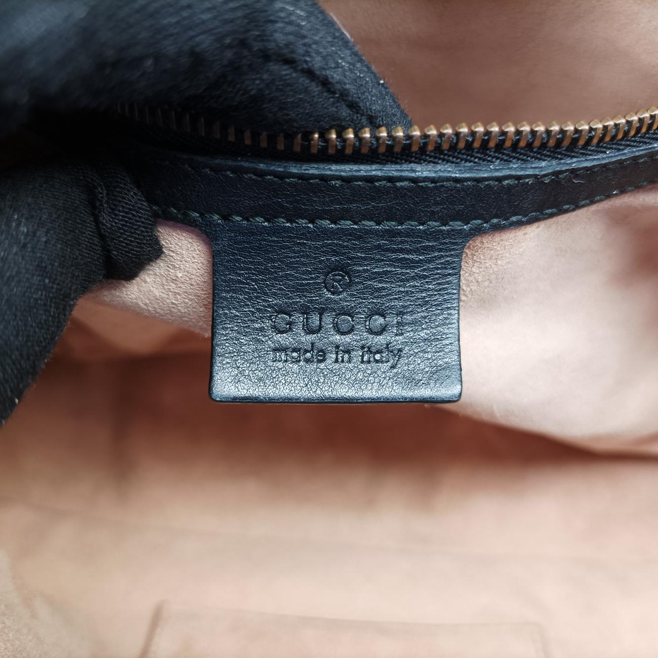 Pre-owned Gucci GG Marmont Black Leather 443499 shoulderbag | stylenewstar