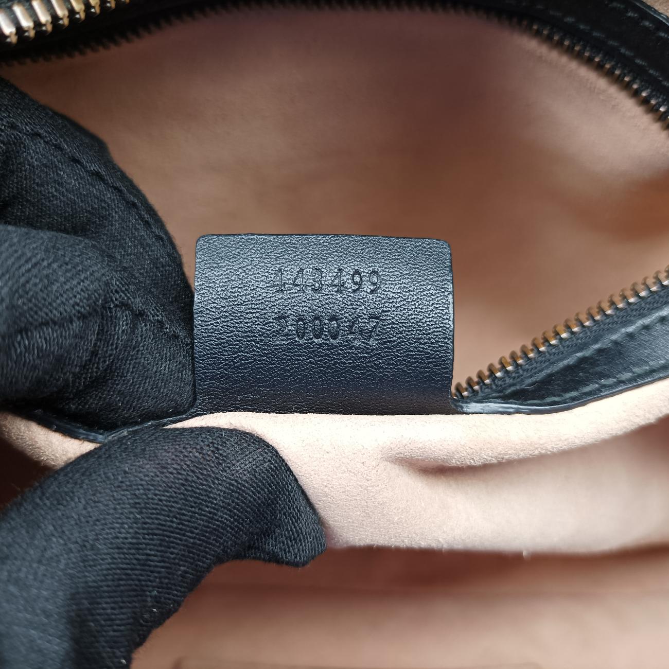 Pre-owned Gucci GG Marmont Black Leather 443499 shoulderbag | stylenewstar