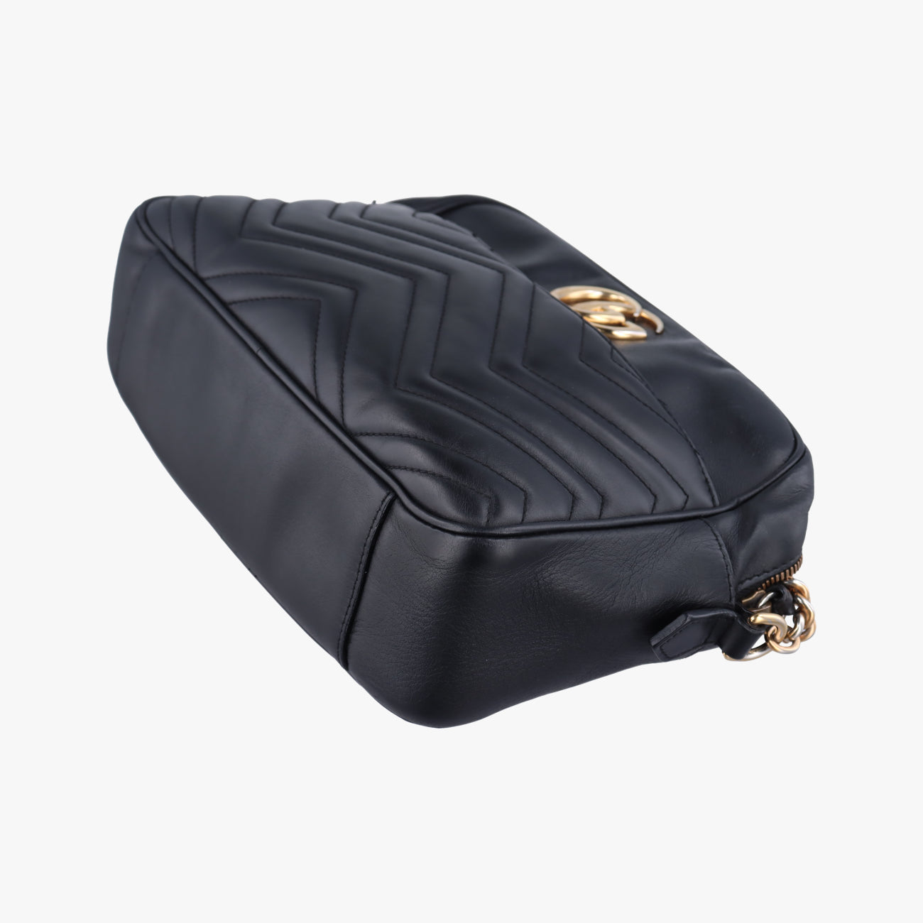 Pre-owned Gucci GG Marmont Black Leather 443499 shoulderbag | stylenewstar