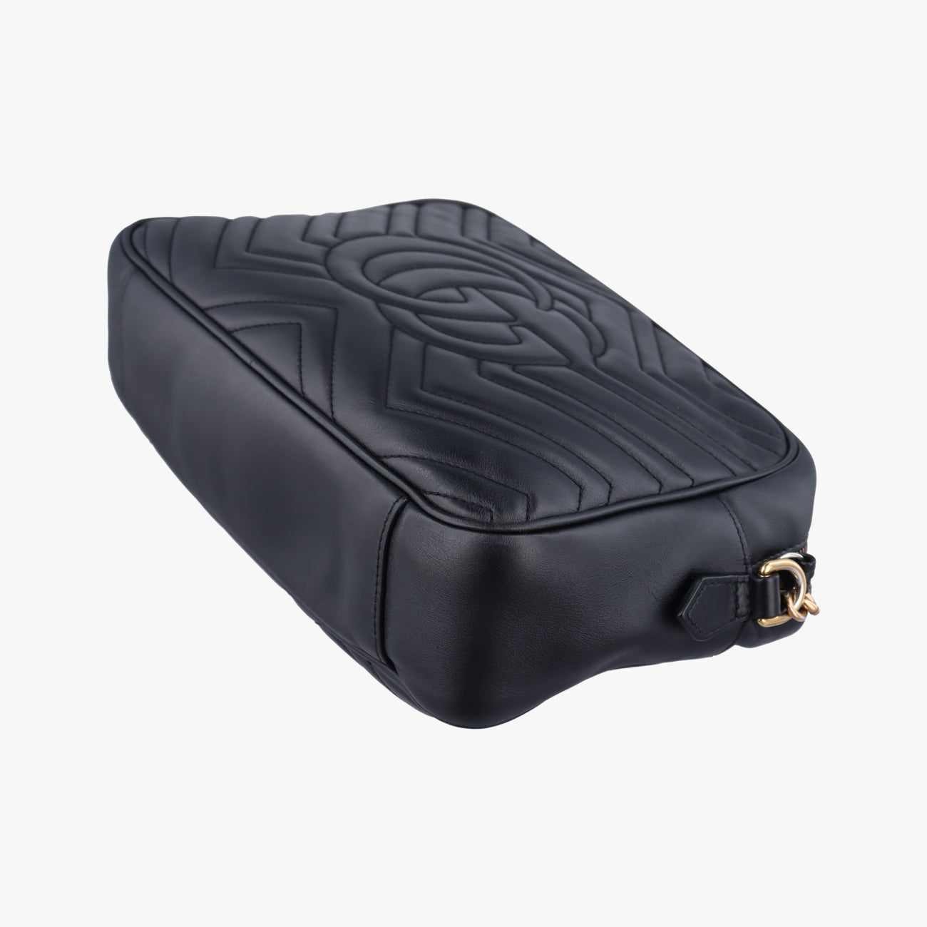 Pre-owned Gucci GG Marmont Black Leather 443499 shoulderbag | stylenewstar