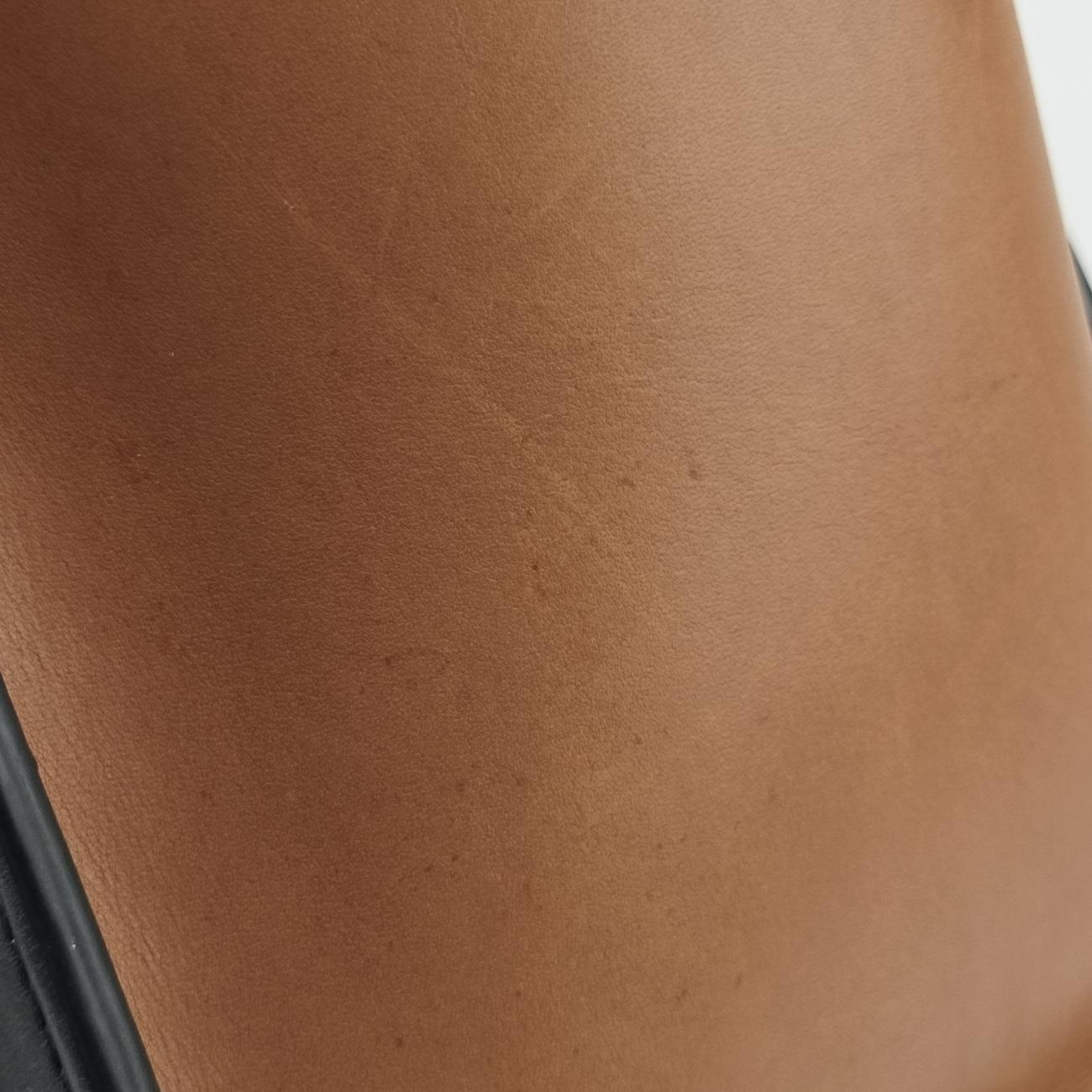 Pre-owned Celine Luggage Micro shopper Blue×Black×Beige Leather  handbag | stylenewstar