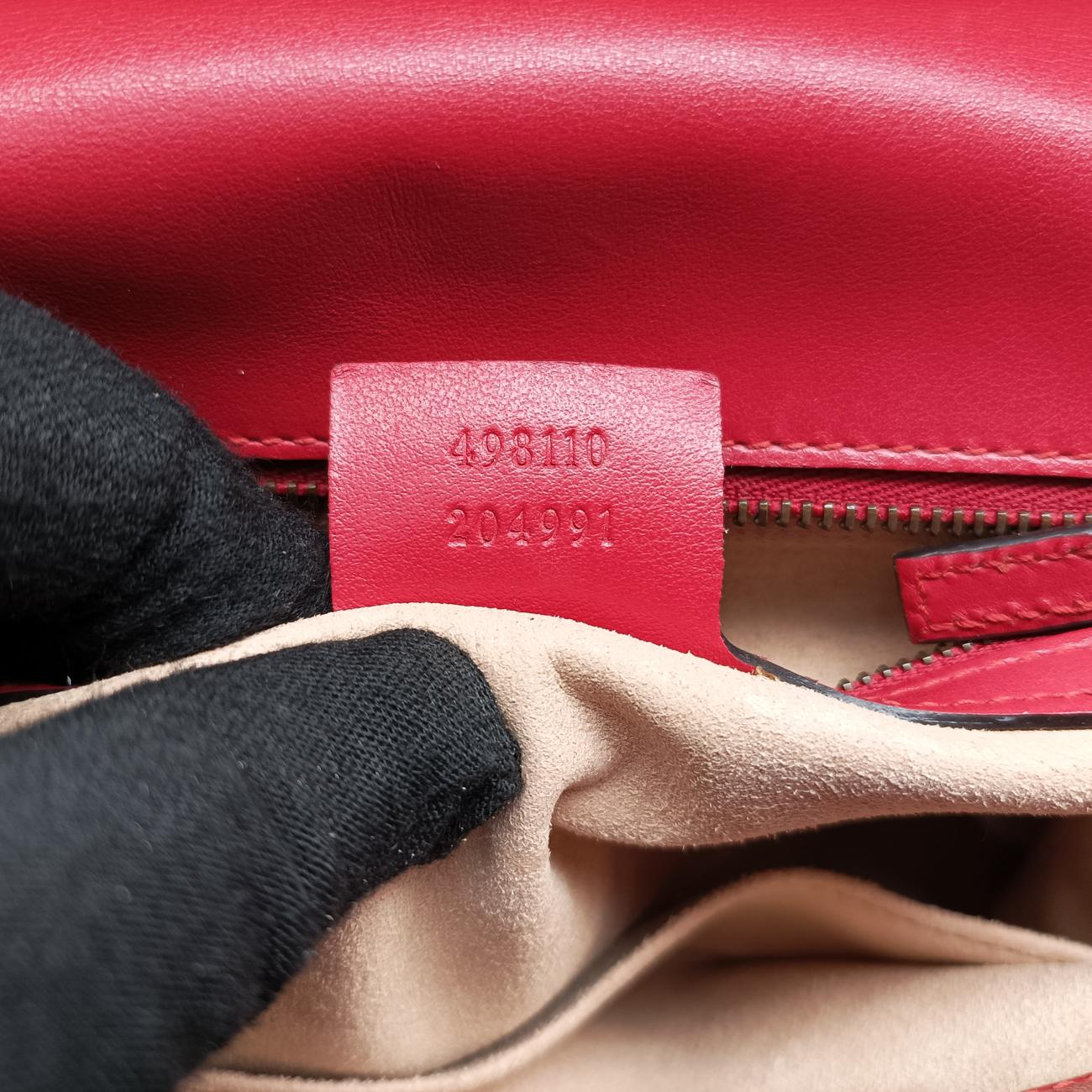 Vintage Gucci GG Marmont Red Leather 498110 shoulderbag | stylenewstar