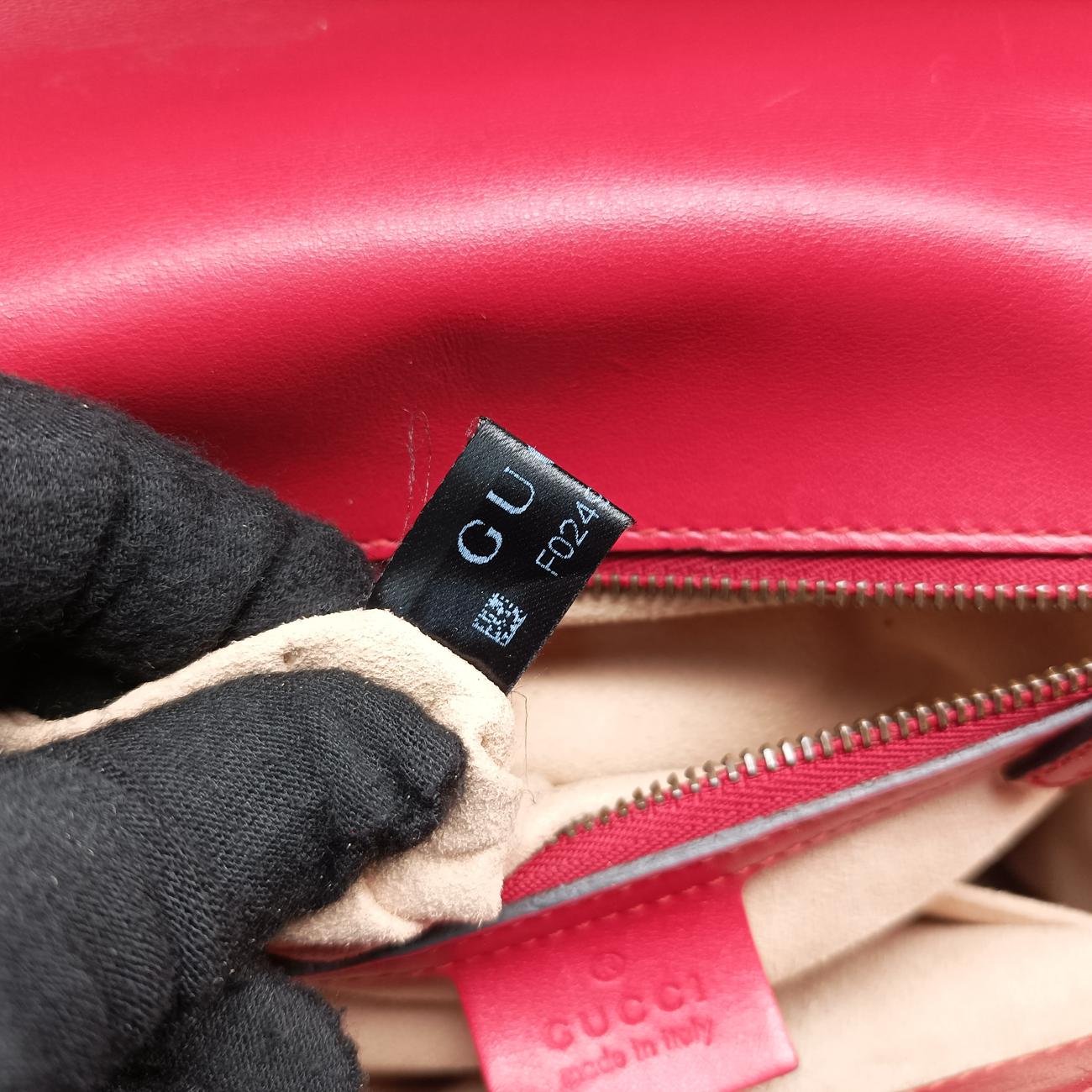 Vintage Gucci GG Marmont Red Leather 498110 shoulderbag | stylenewstar