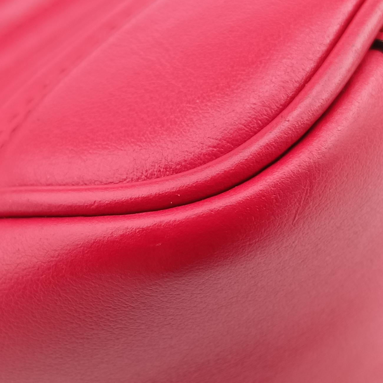 Vintage Gucci GG Marmont Red Leather 498110 shoulderbag | stylenewstar