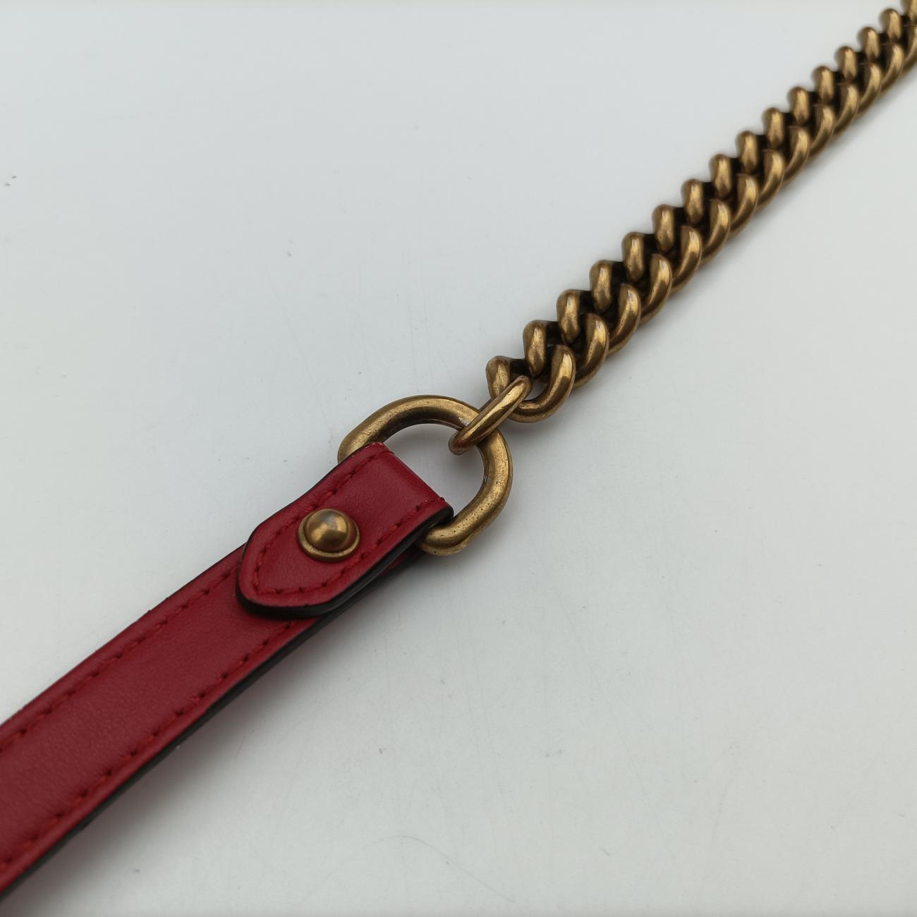 Vintage Gucci GG Marmont Red Leather 498110 shoulderbag | stylenewstar