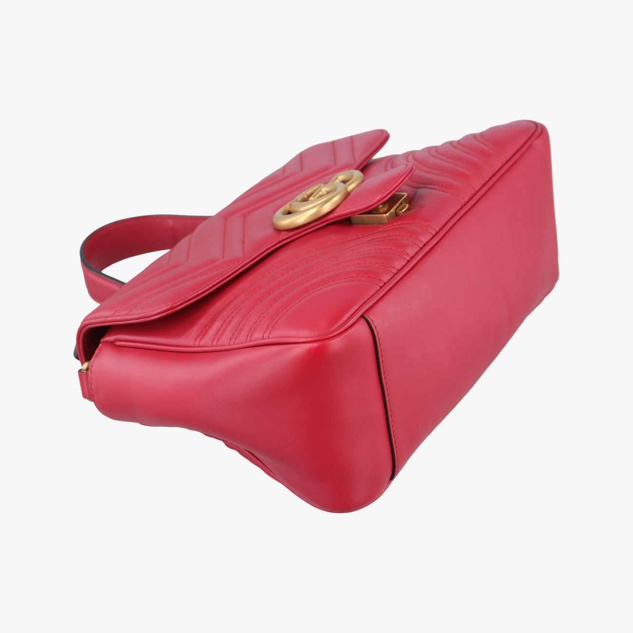 Vintage Gucci GG Marmont Red Leather 498110 shoulderbag | stylenewstar