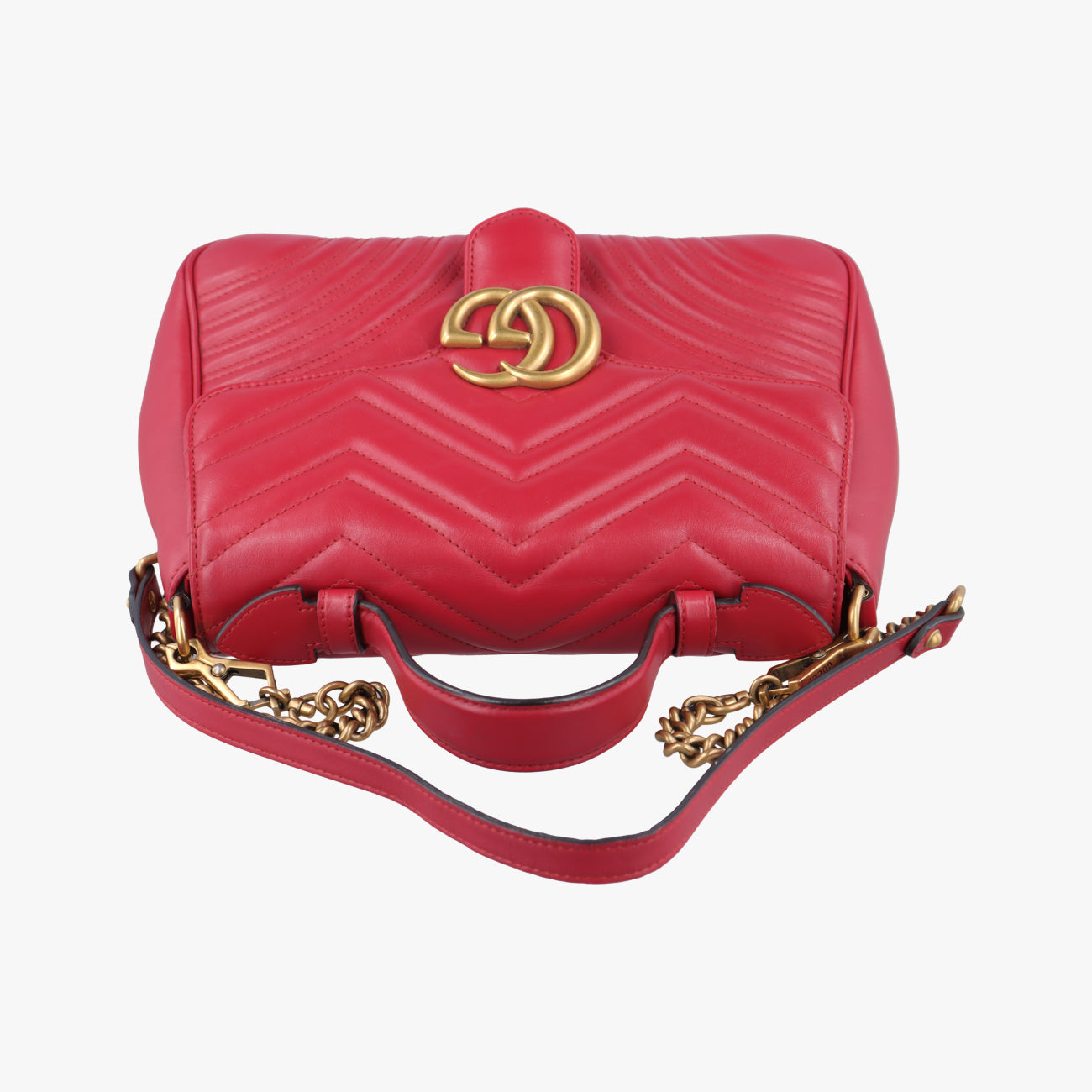 Vintage Gucci GG Marmont Red Leather 498110 shoulderbag | stylenewstar