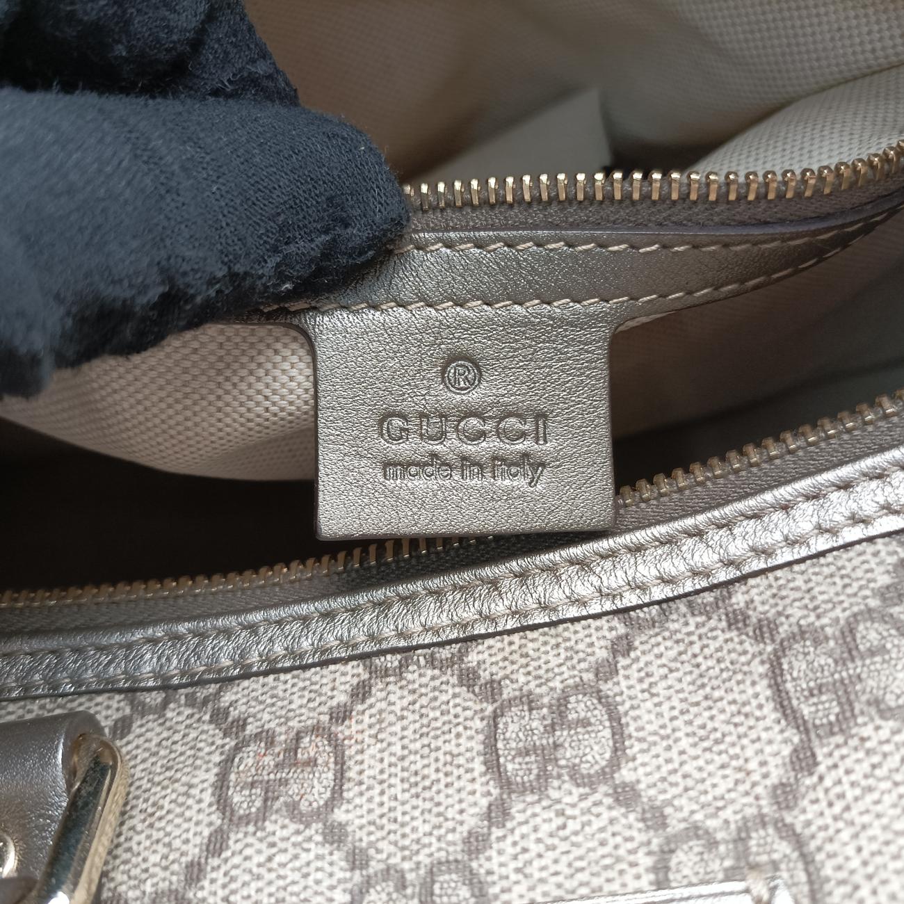 Pre-owned Gucci UNICEF Joy Beige×Green×multicolor PVC coated canvas 189895 handbag | stylenewstar