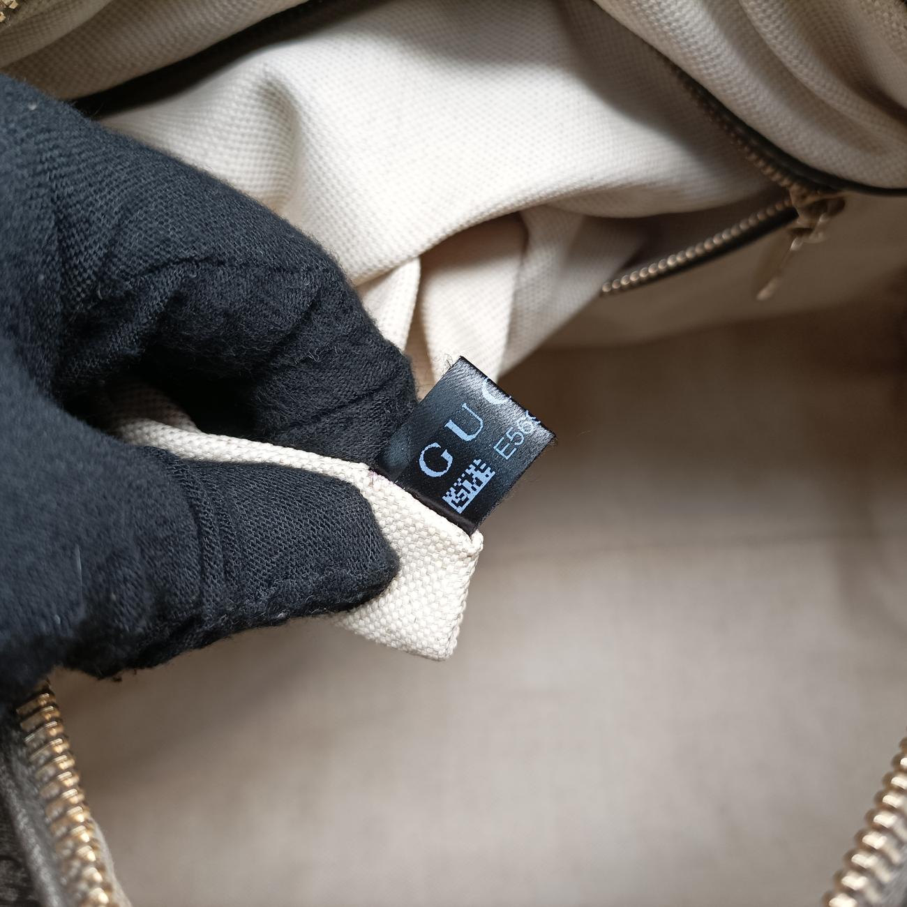 Pre-owned Gucci UNICEF Joy Beige×Green×multicolor PVC coated canvas 189895 handbag | stylenewstar