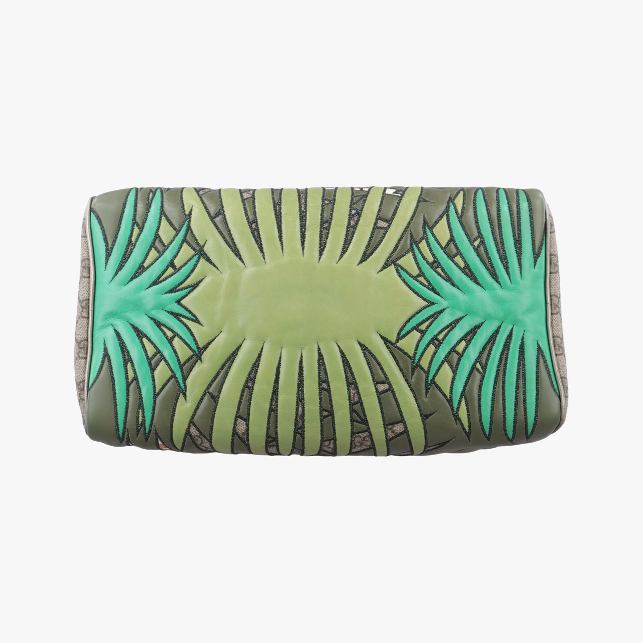 Pre-owned Gucci UNICEF Joy Beige×Green×multicolor PVC coated canvas 189895 handbag | stylenewstar