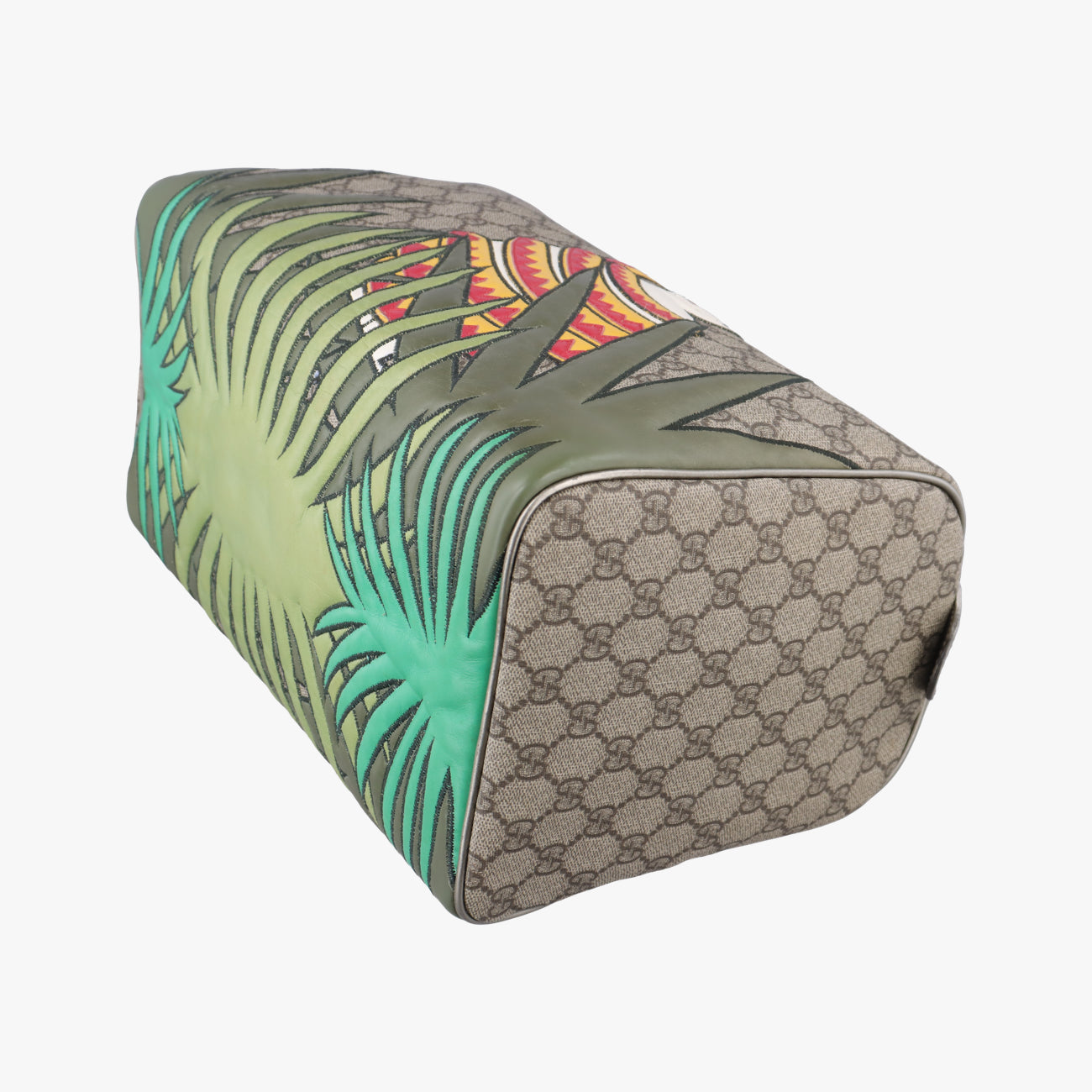 Pre-owned Gucci UNICEF Joy Beige×Green×multicolor PVC coated canvas 189895 handbag | stylenewstar