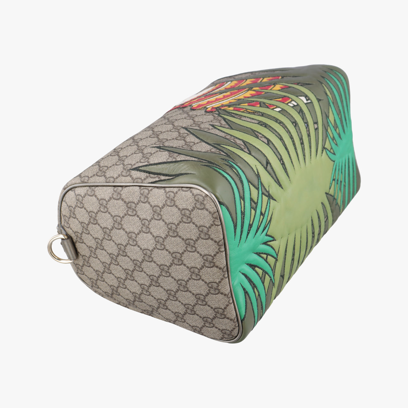 Pre-owned Gucci UNICEF Joy Beige×Green×multicolor PVC coated canvas 189895 handbag | stylenewstar