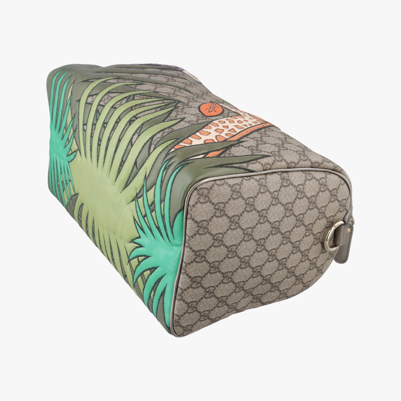 Pre-owned Gucci UNICEF Joy Beige×Green×multicolor PVC coated canvas 189895 handbag | stylenewstar