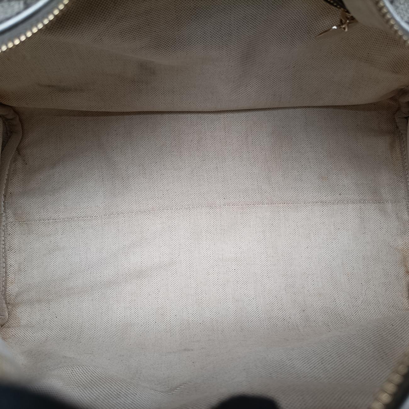 Pre-owned Gucci UNICEF Joy Beige×Green×multicolor PVC coated canvas 189895 handbag | stylenewstar