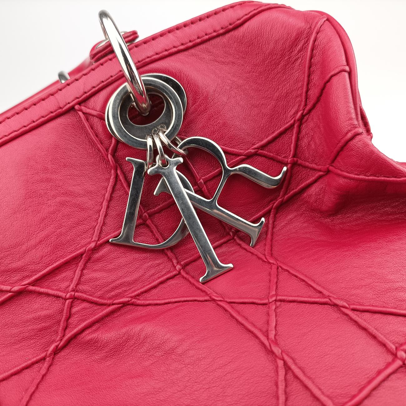 Pre-owned Christian Dior Granville Red lambskin  handbag | stylenewstar