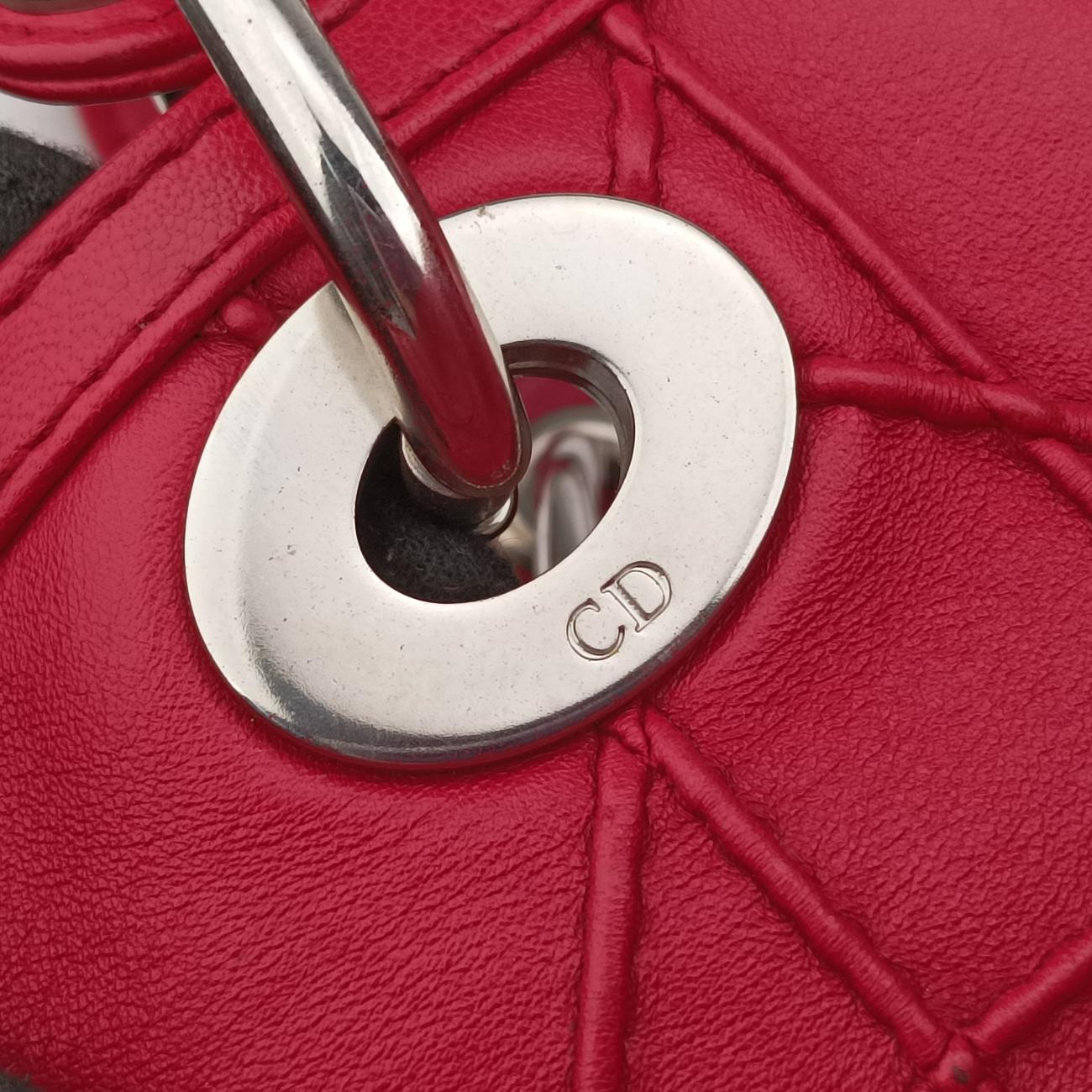 Pre-owned Christian Dior Granville Red lambskin  handbag | stylenewstar