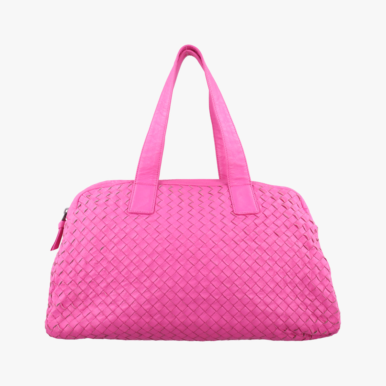 Pre-owned Bottega Veneta Intrecciato Pink lambskin  handbag | stylenewstar
