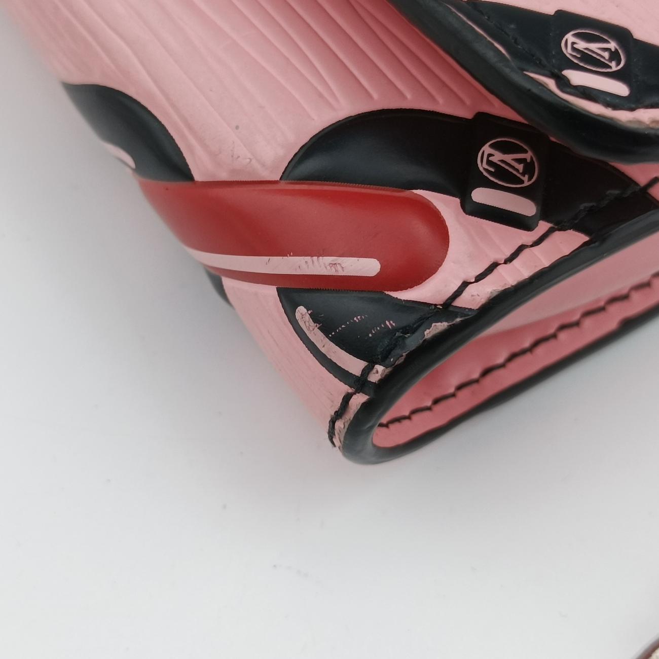 Pre-owned Louis Vuitton Portefeuille Twist Pink x Red x Black Epi M67227 shoulderbag | stylenewstar