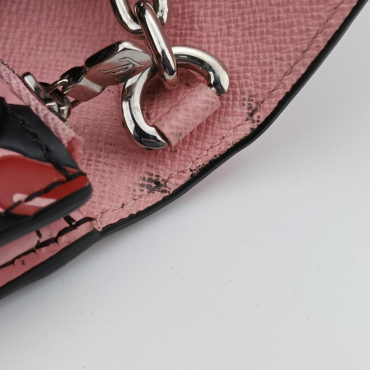 Pre-owned Louis Vuitton Portefeuille Twist Pink x Red x Black Epi M67227 shoulderbag | stylenewstar