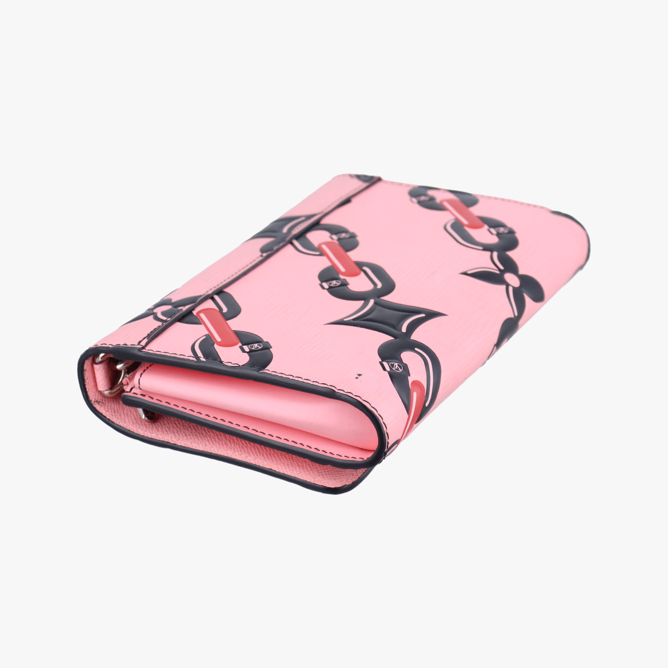 Pre-owned Louis Vuitton Portefeuille Twist Pink x Red x Black Epi M67227 shoulderbag | stylenewstar