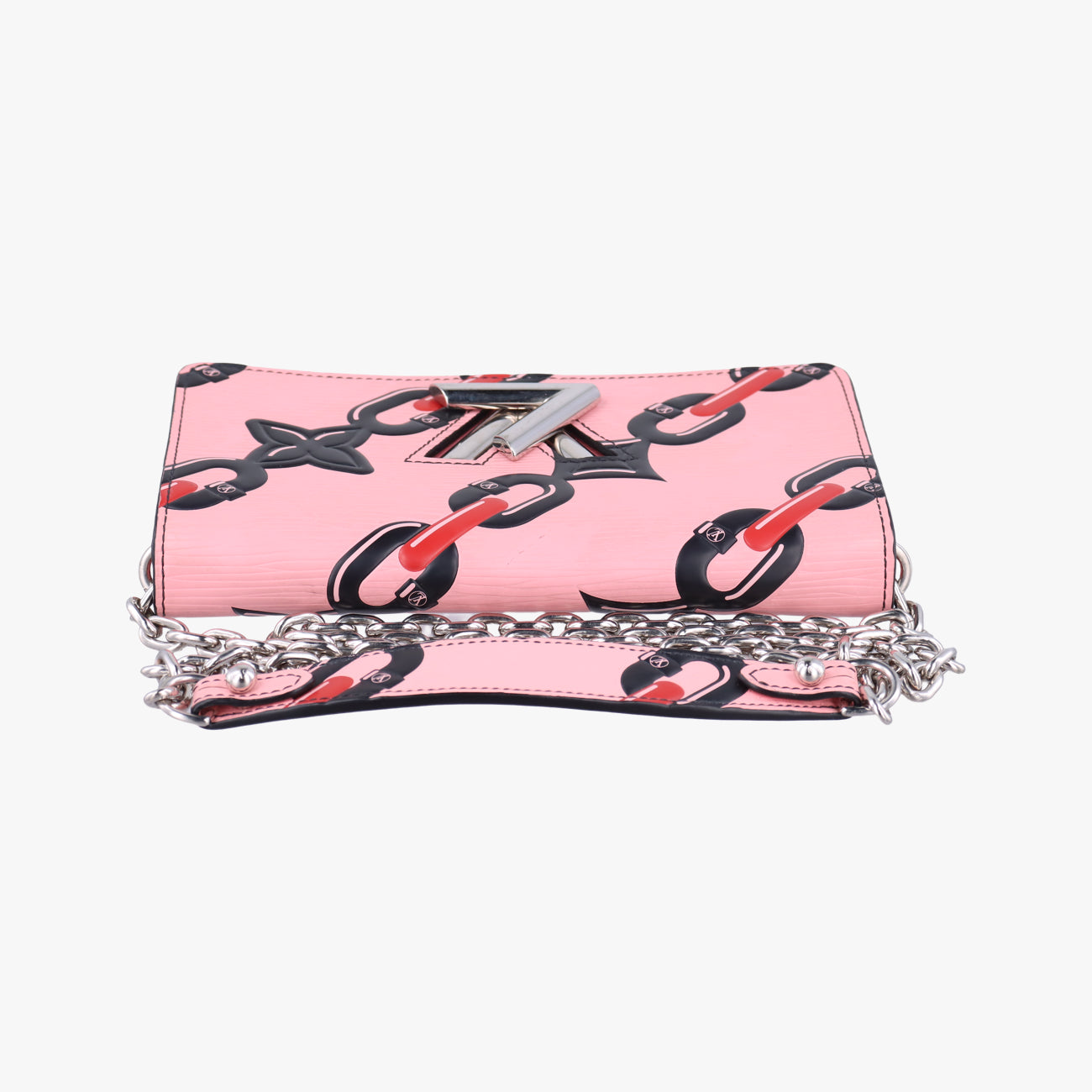 Pre-owned Louis Vuitton Portefeuille Twist Pink x Red x Black Epi M67227 shoulderbag | stylenewstar