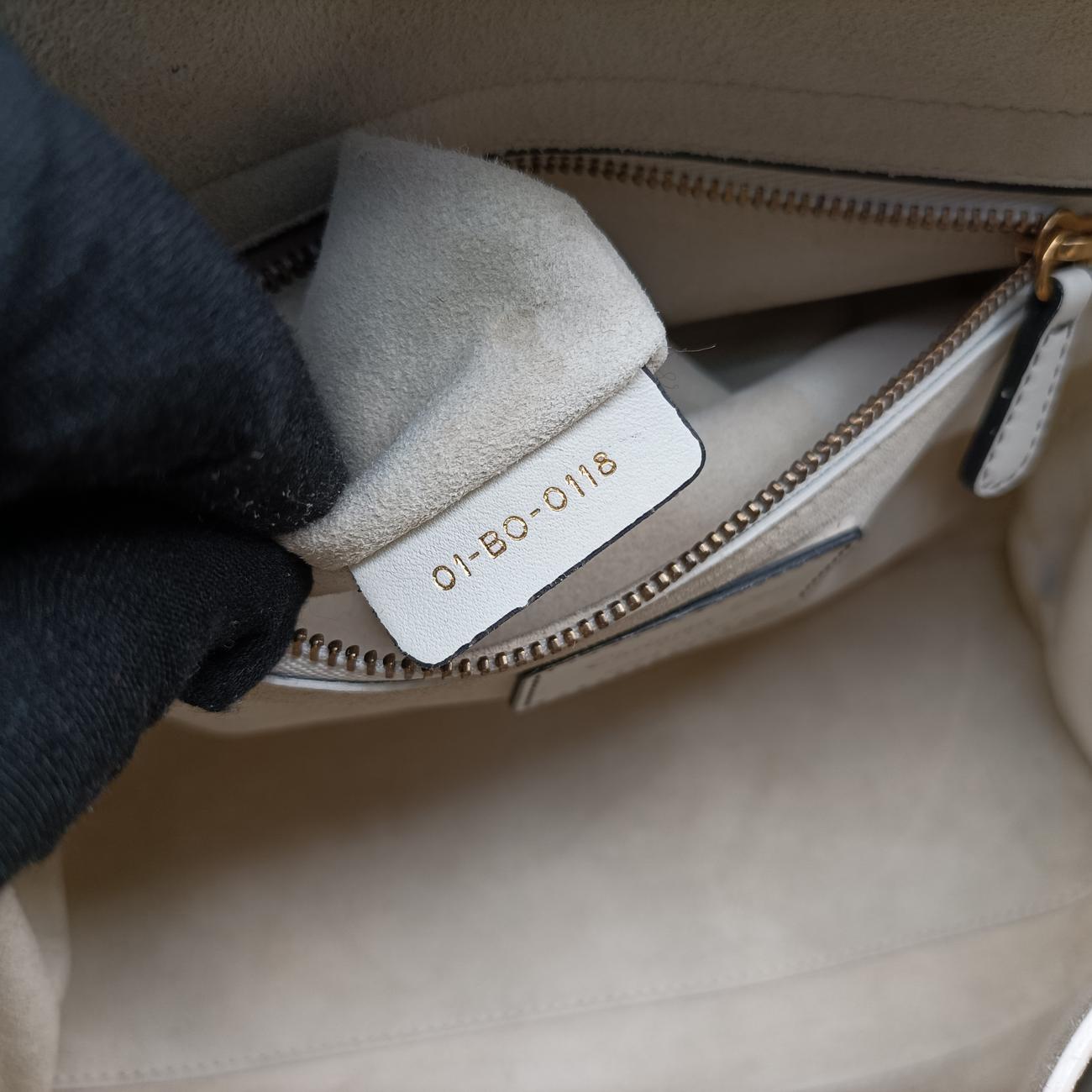 Pre-owned Christian Dior Lady Dior White x Multicolor Leather  shoulderbag | stylenewstar