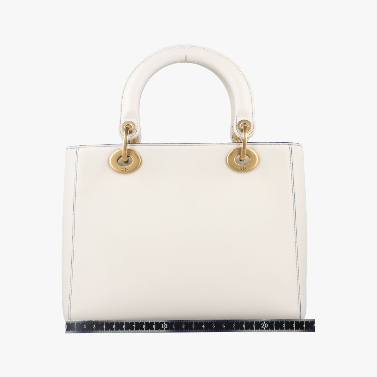 Pre-owned Christian Dior Lady Dior White x Multicolor Leather  shoulderbag | stylenewstar