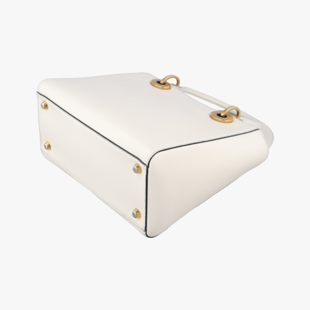 Pre-owned Christian Dior Lady Dior White x Multicolor Leather  shoulderbag | stylenewstar