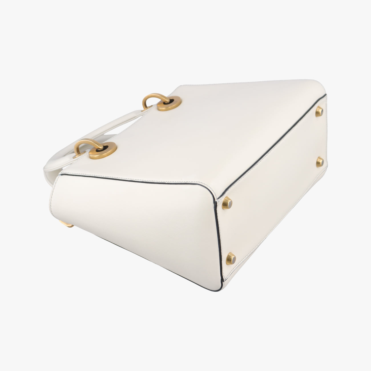 Pre-owned Christian Dior Lady Dior White x Multicolor Leather  shoulderbag | stylenewstar