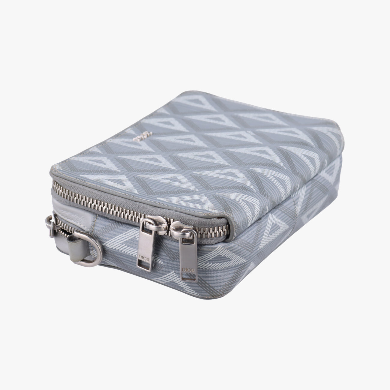 Secondhand Christian Dior messenger pouch Gray×Multicolour Leather  shoulderbag | stylenewstar