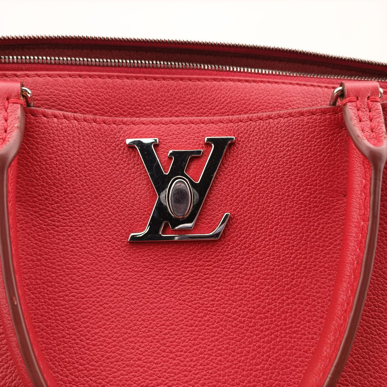 Pre-owned Louis Vuitton Lockme 2 Rouge leather M54570 handbag | stylenewstar