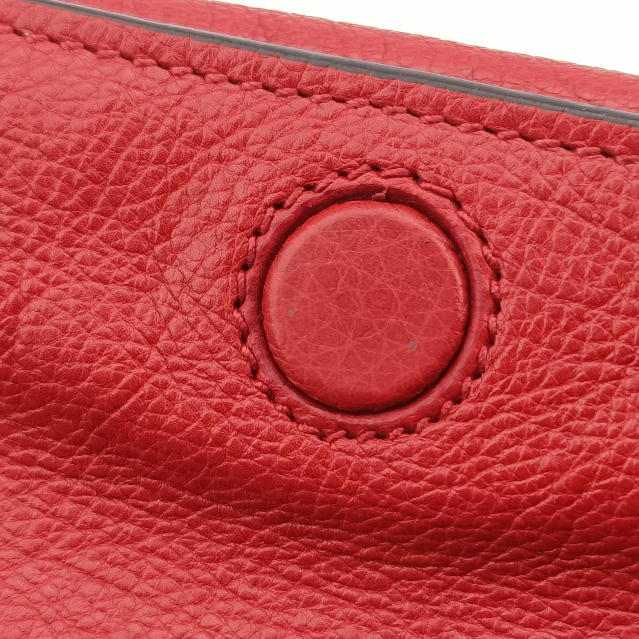 Pre-owned Prada Etiquette Red Leather 1BD082 shoulderbag | stylenewstar