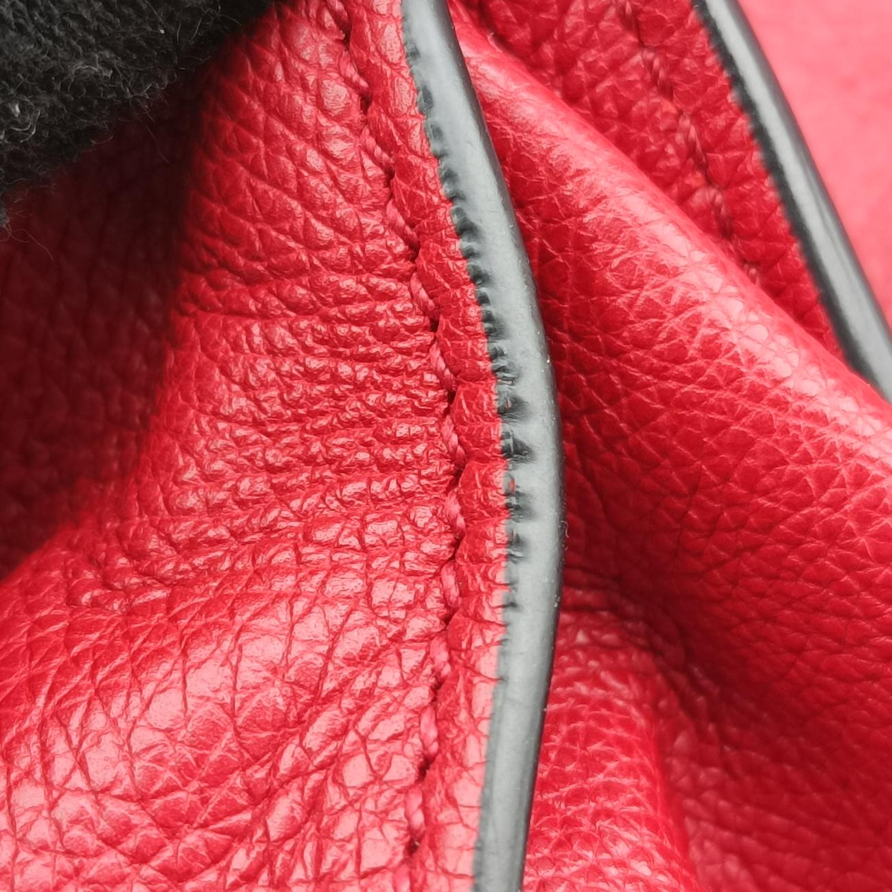 Pre-owned Prada Etiquette Red Leather 1BD082 shoulderbag | stylenewstar