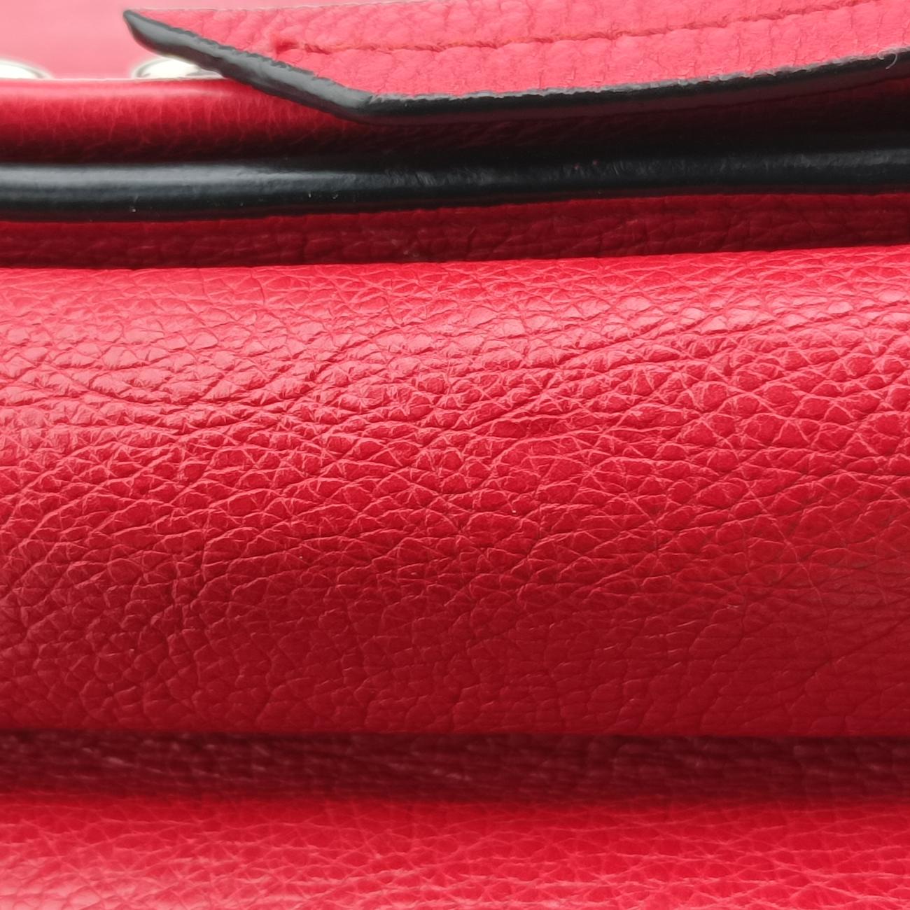 Pre-owned Prada Etiquette Red Leather 1BD082 shoulderbag | stylenewstar