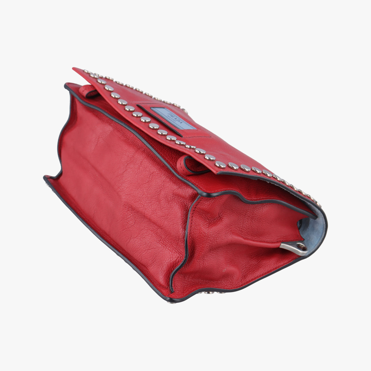 Pre-owned Prada Etiquette Red Leather 1BD082 shoulderbag | stylenewstar