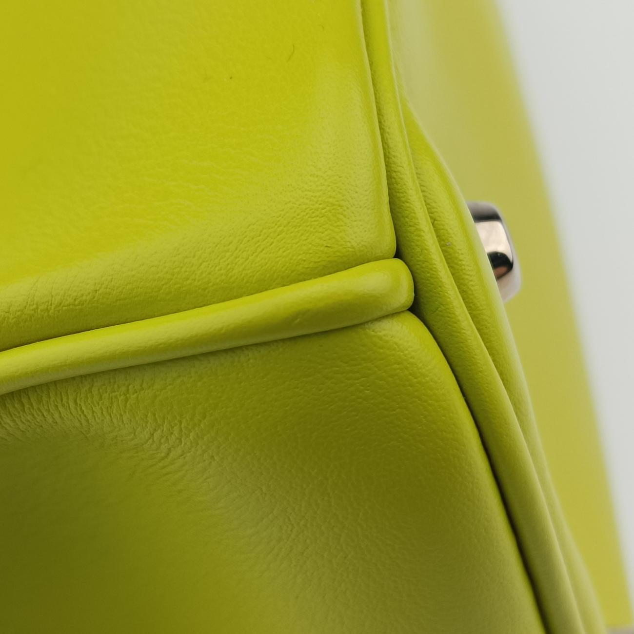 Pre-owned Christian Dior Diorissimo Yellow Leather  shoulderbag | stylenewstar