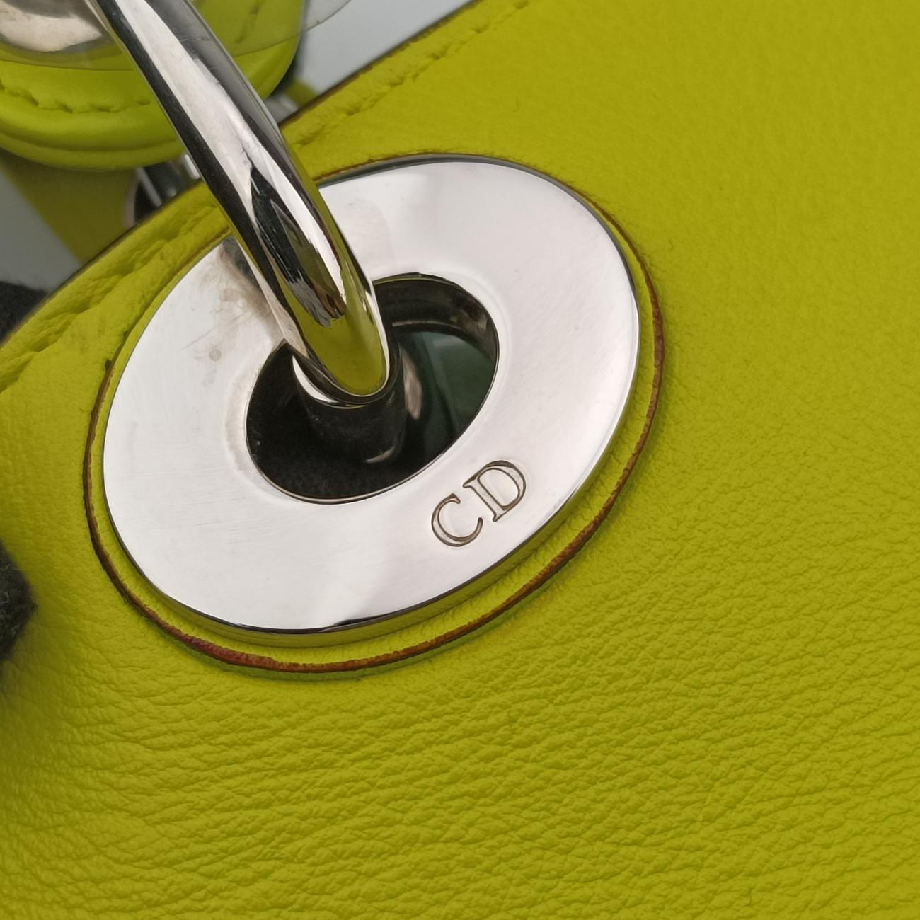 Pre-owned Christian Dior Diorissimo Yellow Leather  shoulderbag | stylenewstar