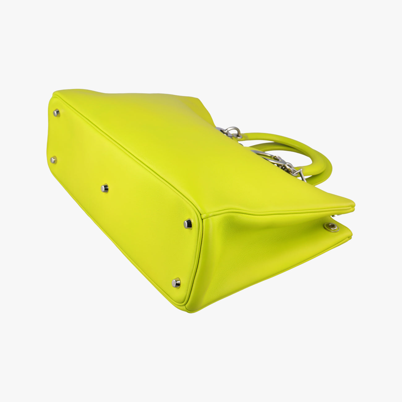 Pre-owned Christian Dior Diorissimo Yellow Leather  shoulderbag | stylenewstar