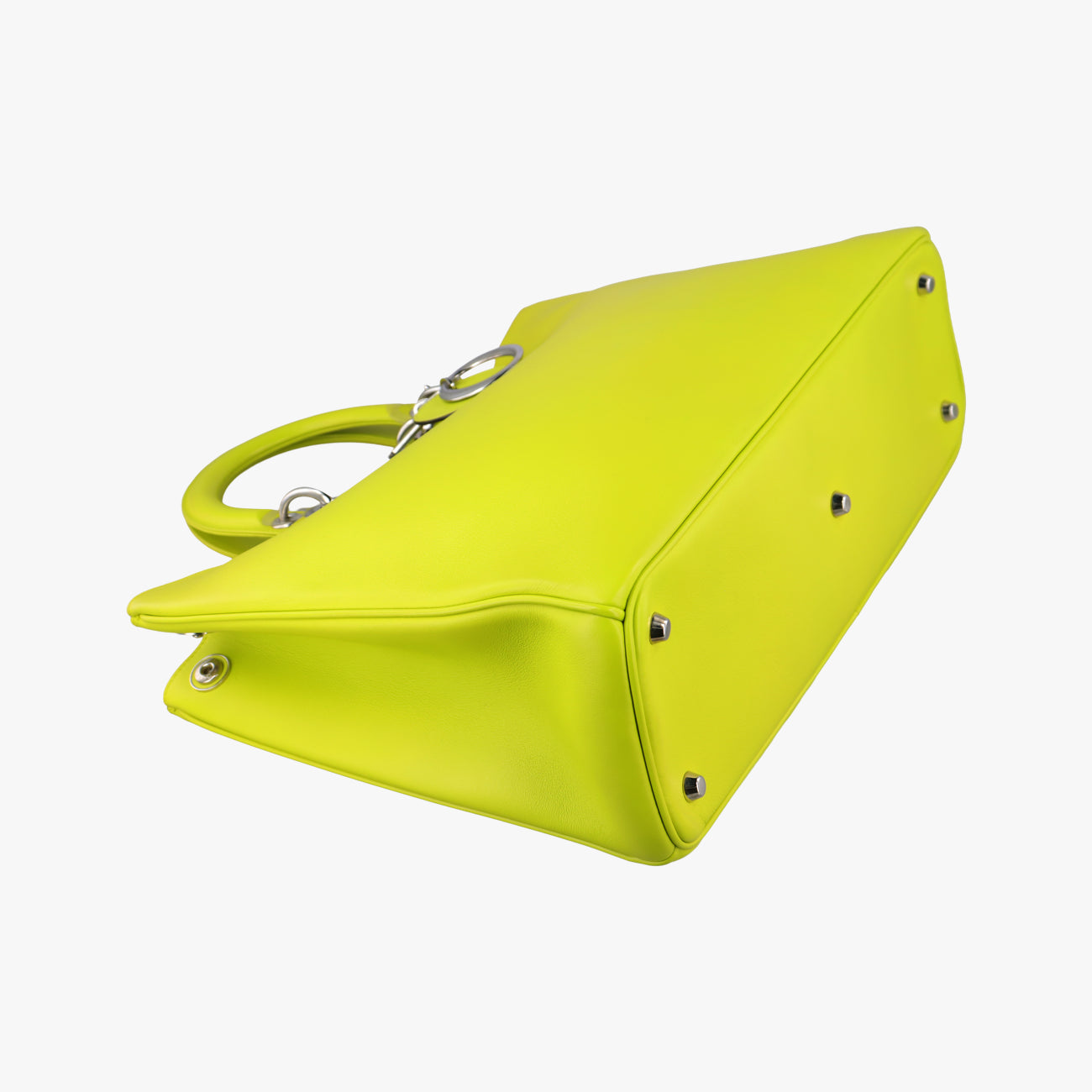 Pre-owned Christian Dior Diorissimo Yellow Leather  shoulderbag | stylenewstar