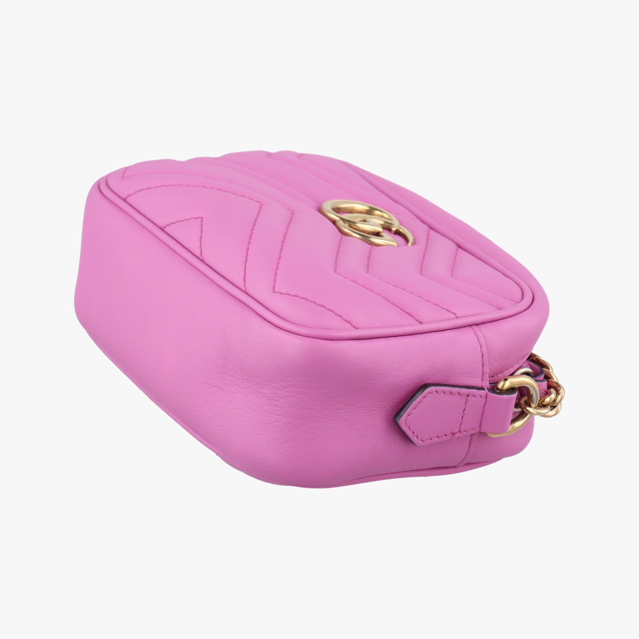 Pre-owned Gucci GG Marmont Pink Leather 448065 shoulderbag | stylenewstar