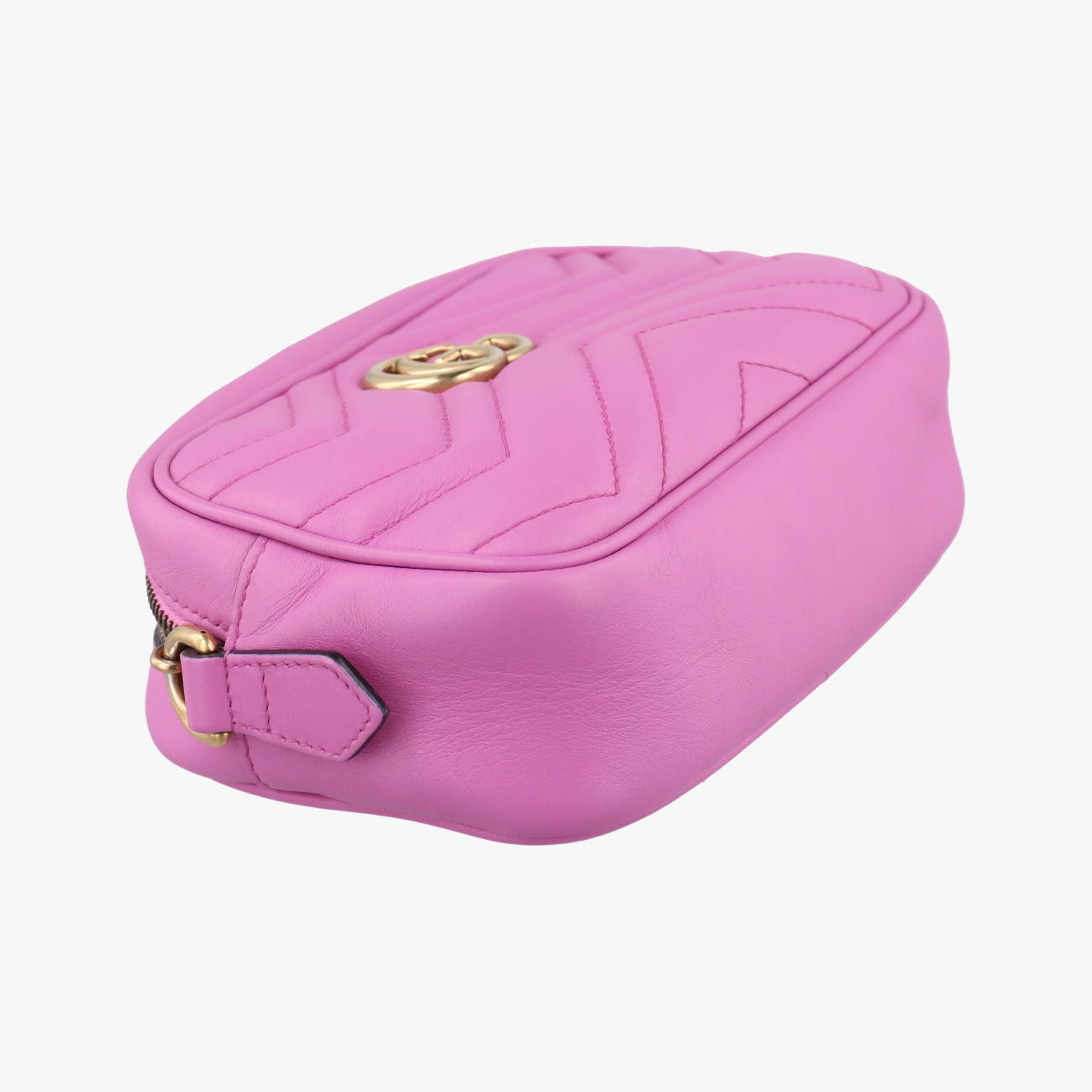 Pre-owned Gucci GG Marmont Pink Leather 448065 shoulderbag | stylenewstar