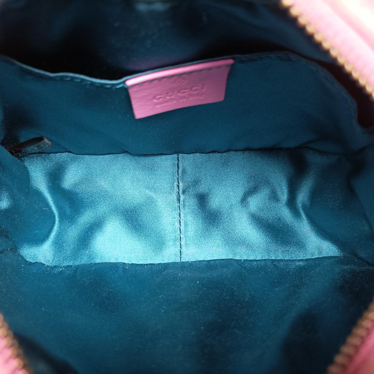 Pre-owned Gucci GG Marmont Pink velour 448065 shoulderbag | stylenewstar