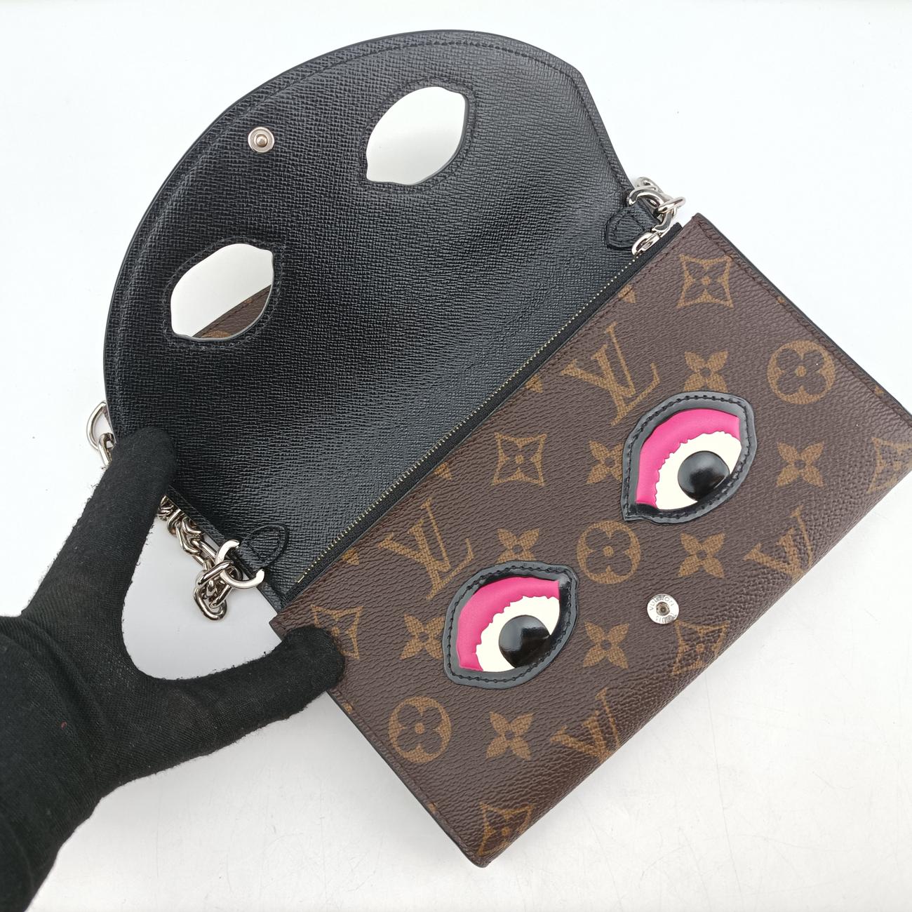 Secondhand Louis Vuitton Pochette Kabuki Mask Brown x Multicolor Monogram canvas x epi M43532 shoulderbag | stylenewstar