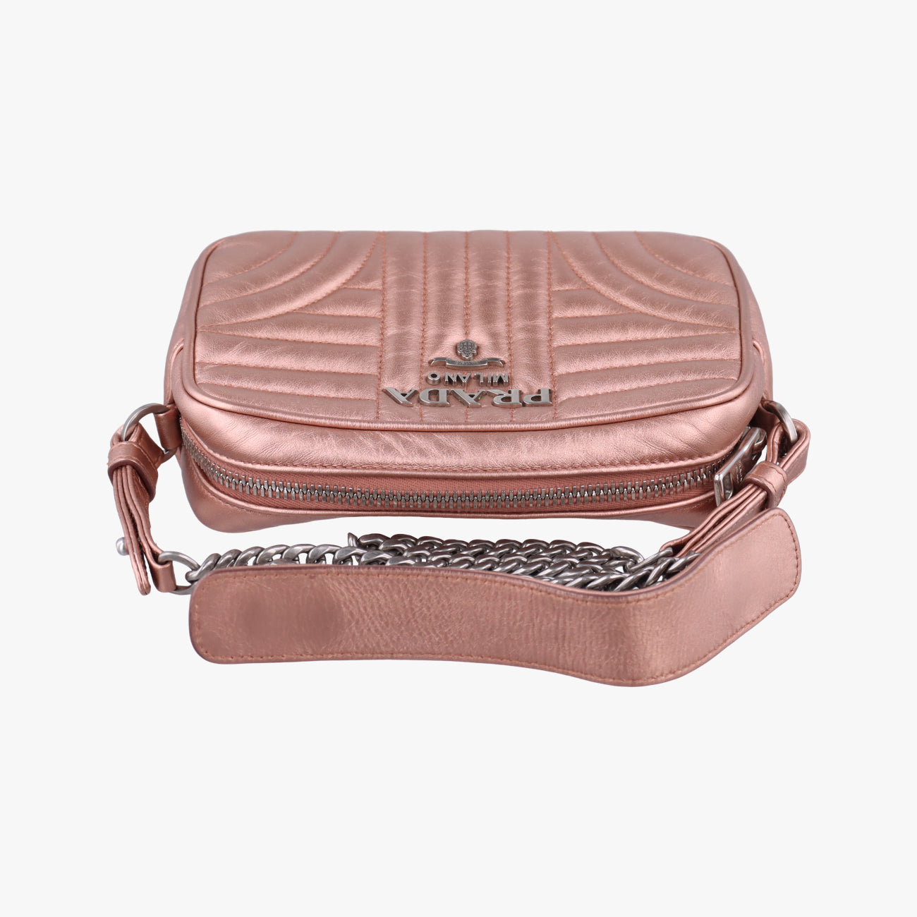 Secondhand Prada Diagramme Pink Leather 1BH084 shoulderbag | stylenewstar