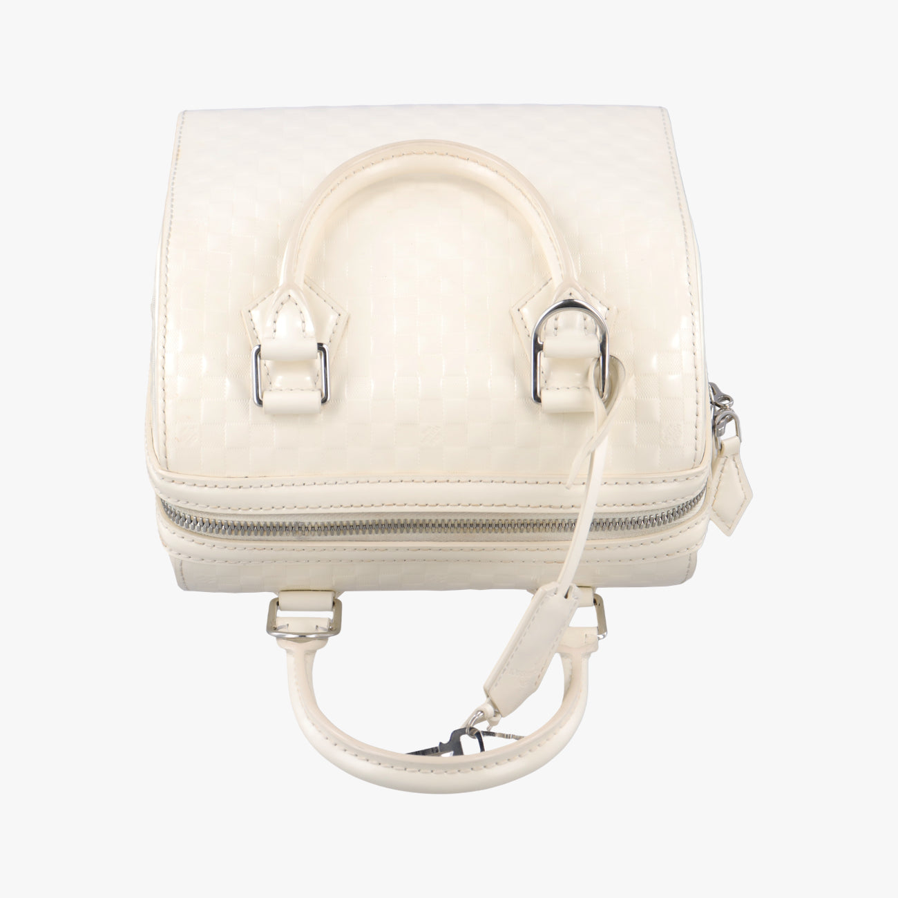 Pre-owned Louis Vuitton Speedy Cube MM CREME Damier Facets M48904 shoulderbag | stylenewstar