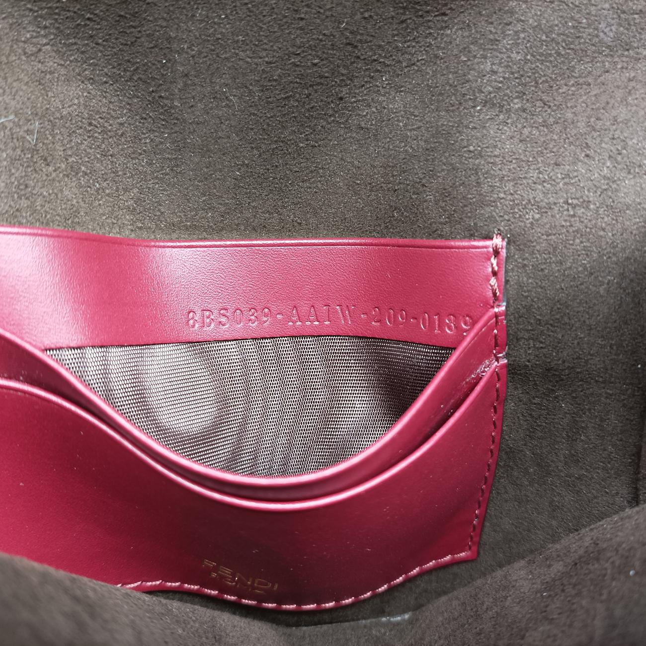 Vintage Fendi Baguette Mini Burgundy Leather 8BS039 shoulderbag | stylenewstar