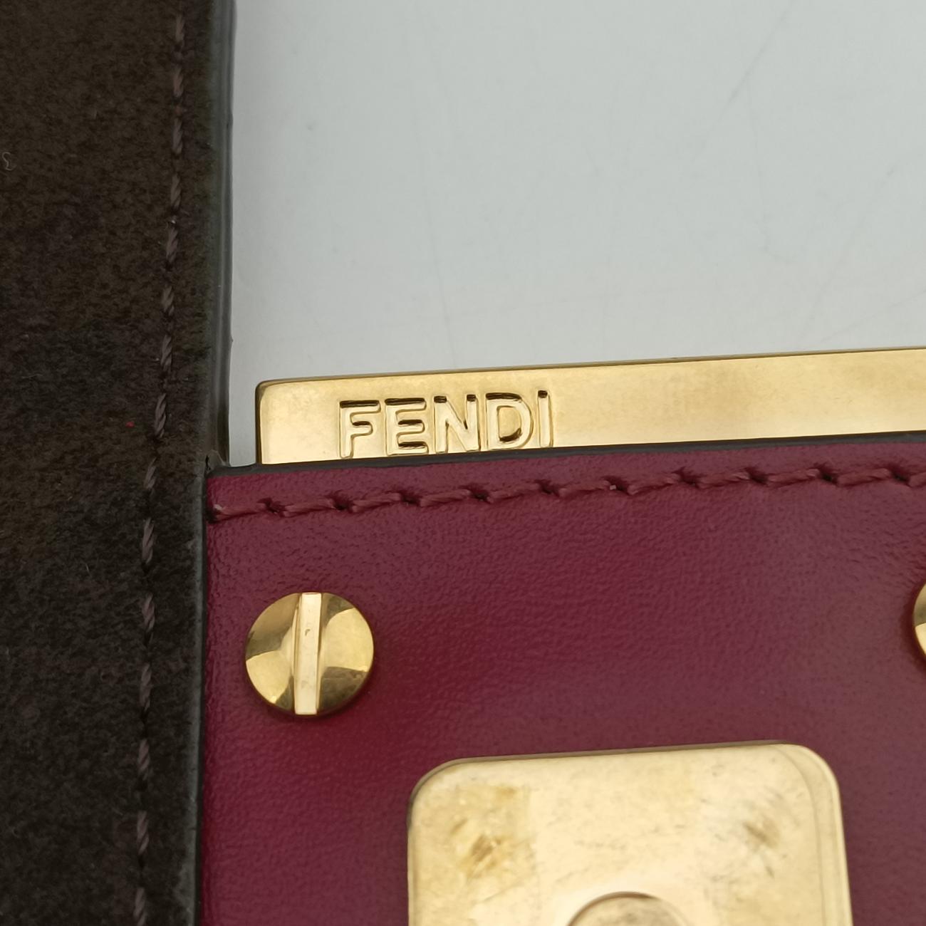 Vintage Fendi Baguette Mini Burgundy Leather 8BS039 shoulderbag | stylenewstar