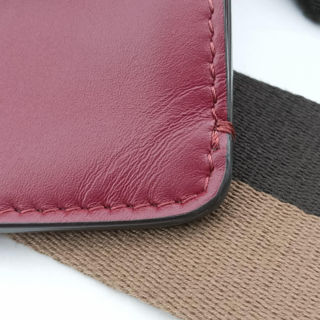 Vintage Fendi Baguette Mini Burgundy Leather 8BS039 shoulderbag | stylenewstar